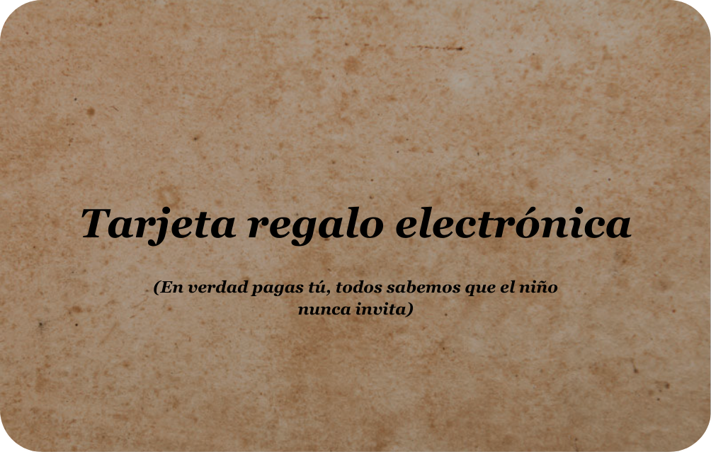 Tarjeta regalo para tu cuñao